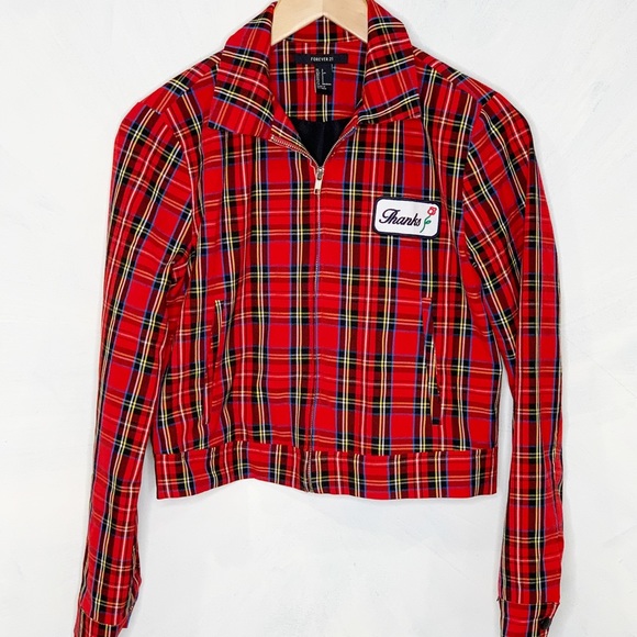 Forever 21 Jackets & Blazers - Adorable Forever 21 Plaid Cropped Jacket Thanks